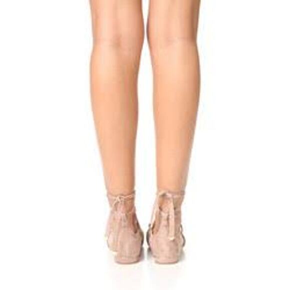 DVF Diane von Furstenberg Dakar Lace Up Ballet Style Flats Suede US 6.5 BLACK - Picture 5 of 11